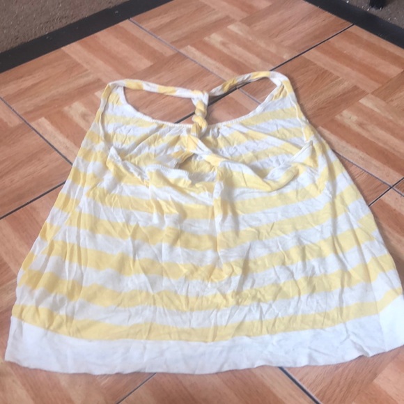 Yellow Striped Racerback Tank Top - Picture 2 of 2